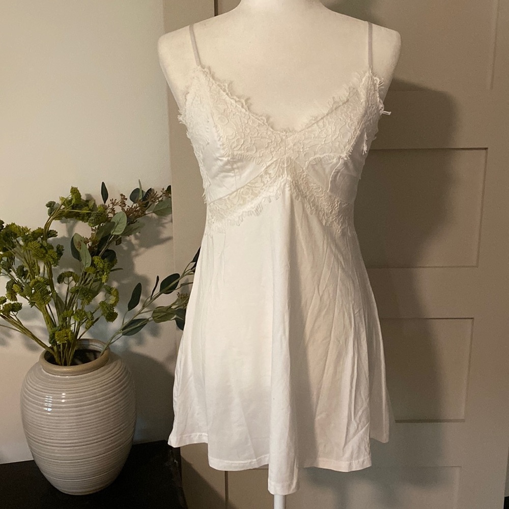 White Lace Slip Dress